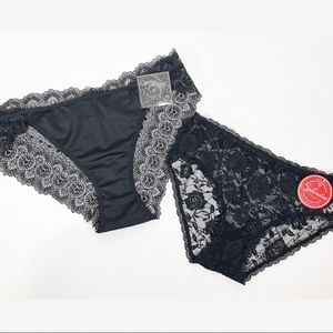 SPLENDIES Black Lace Underwear Lingerie - Size XL